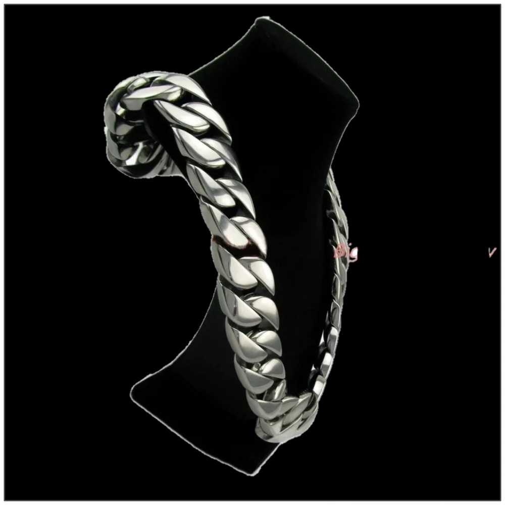 Stainless Steel Cuban Links Chunk Necklase